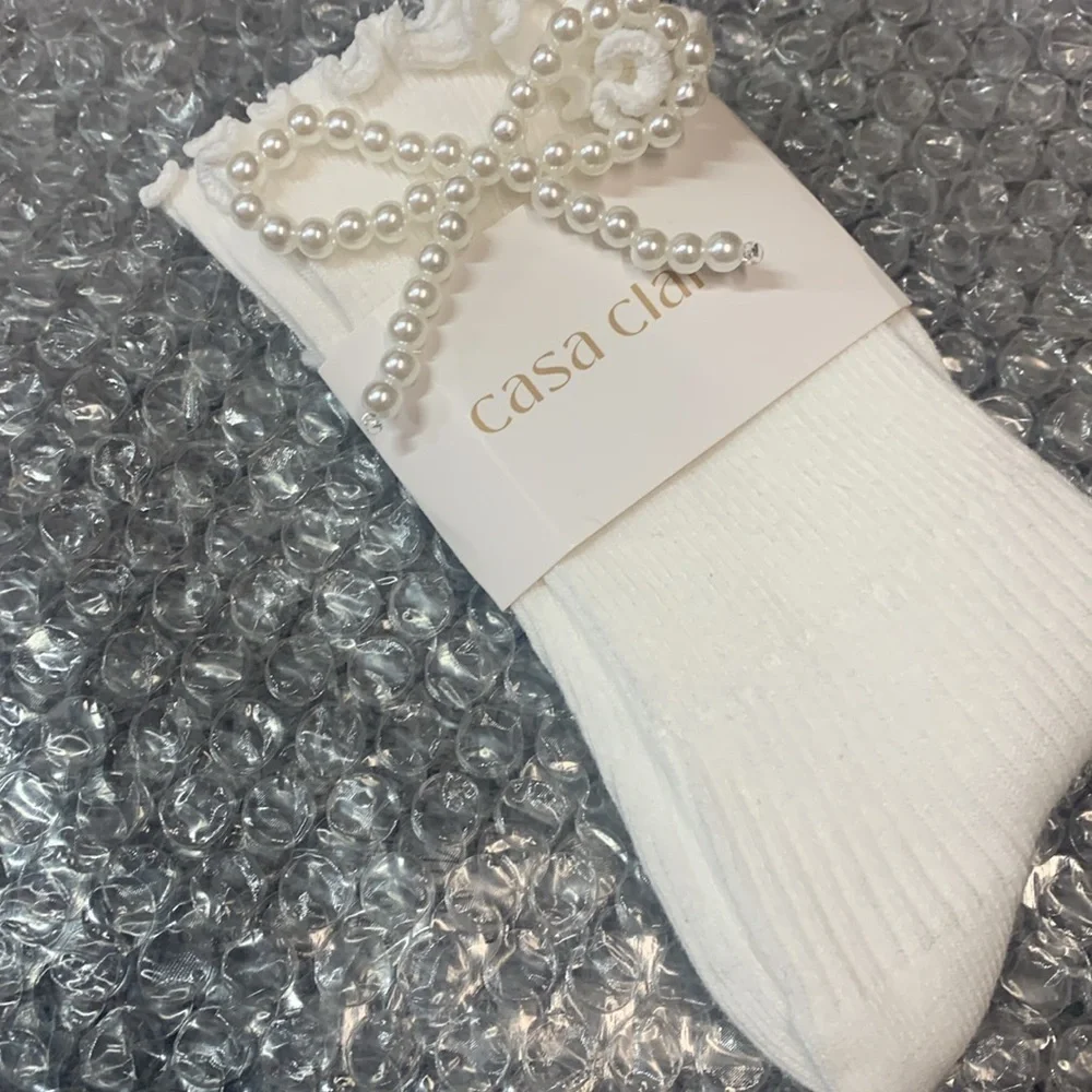 Free People Sienna Pearl Socks Casa Clara New One size